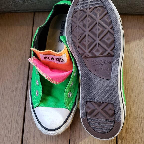 EUC CTAS Converse Neon Verdant Green, Double Tongue 107211F (8M - 10W) KICKS - Picture 8 of 9